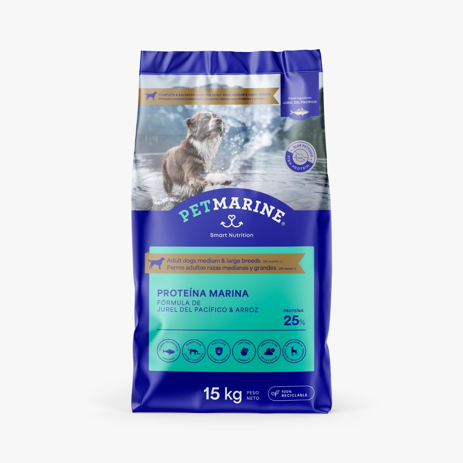 Pet Marine Adulto Raza Mediana/Grande (Jurel y Arroz) - Premium Alimento perros from Pet Marine - al mejor precio $13990! Compra ahora en Milo Pet Shop