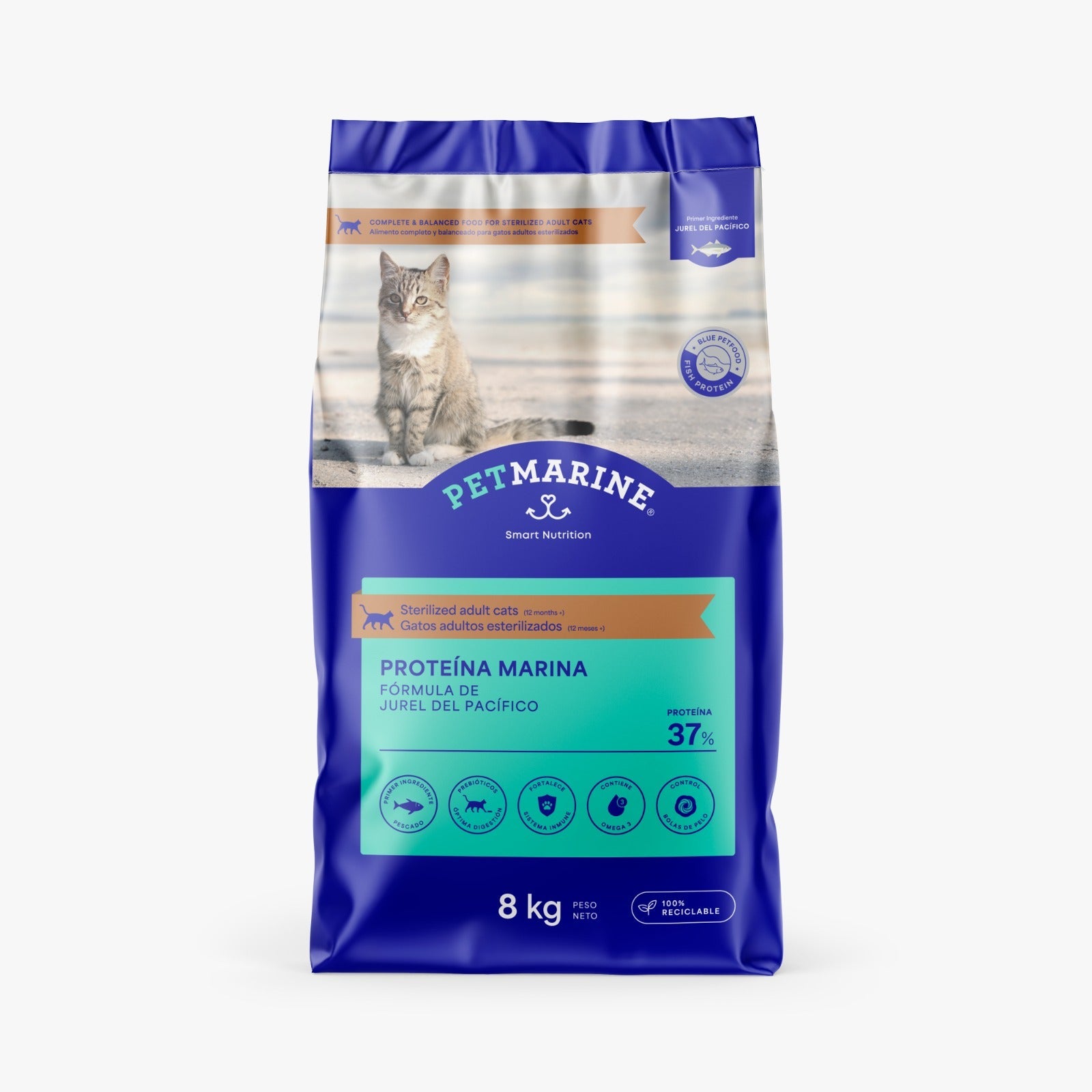 Pet Marine Jurel Del Pacifico Gato Adulto/Esterilizado - Premium Comida Gato from Pet Marine - al mejor precio $15990! Compra ahora en Milo Pet Shop