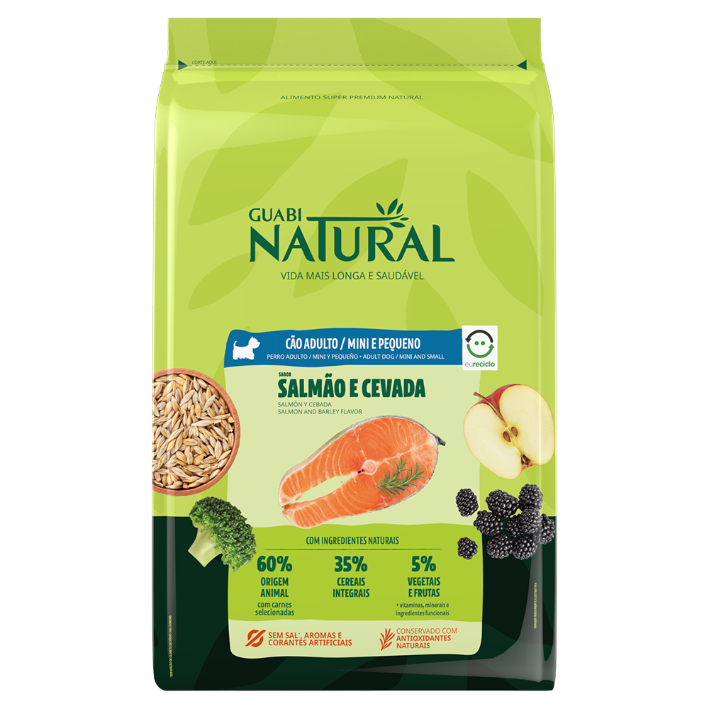 Guabi Natural Adulto Peq/Min Salmon Cebada - Premium Comida adulto from Guabi - al mejor precio $16990! Compra ahora en Milo Pet Shop