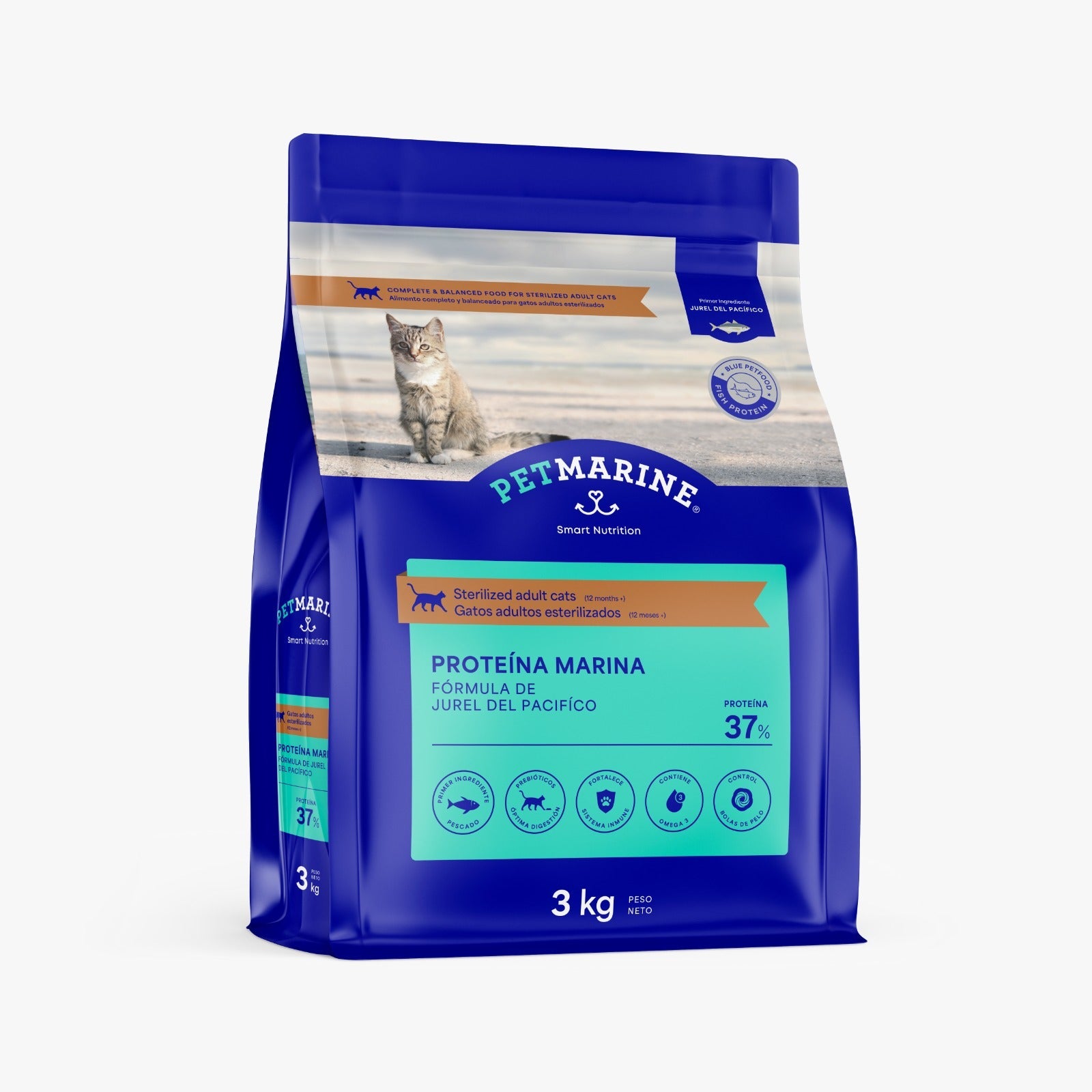 Pet Marine Jurel Del Pacifico Gato Adulto/Esterilizado - Premium Comida Gato from Pet Marine - al mejor precio $15990! Compra ahora en Milo Pet Shop