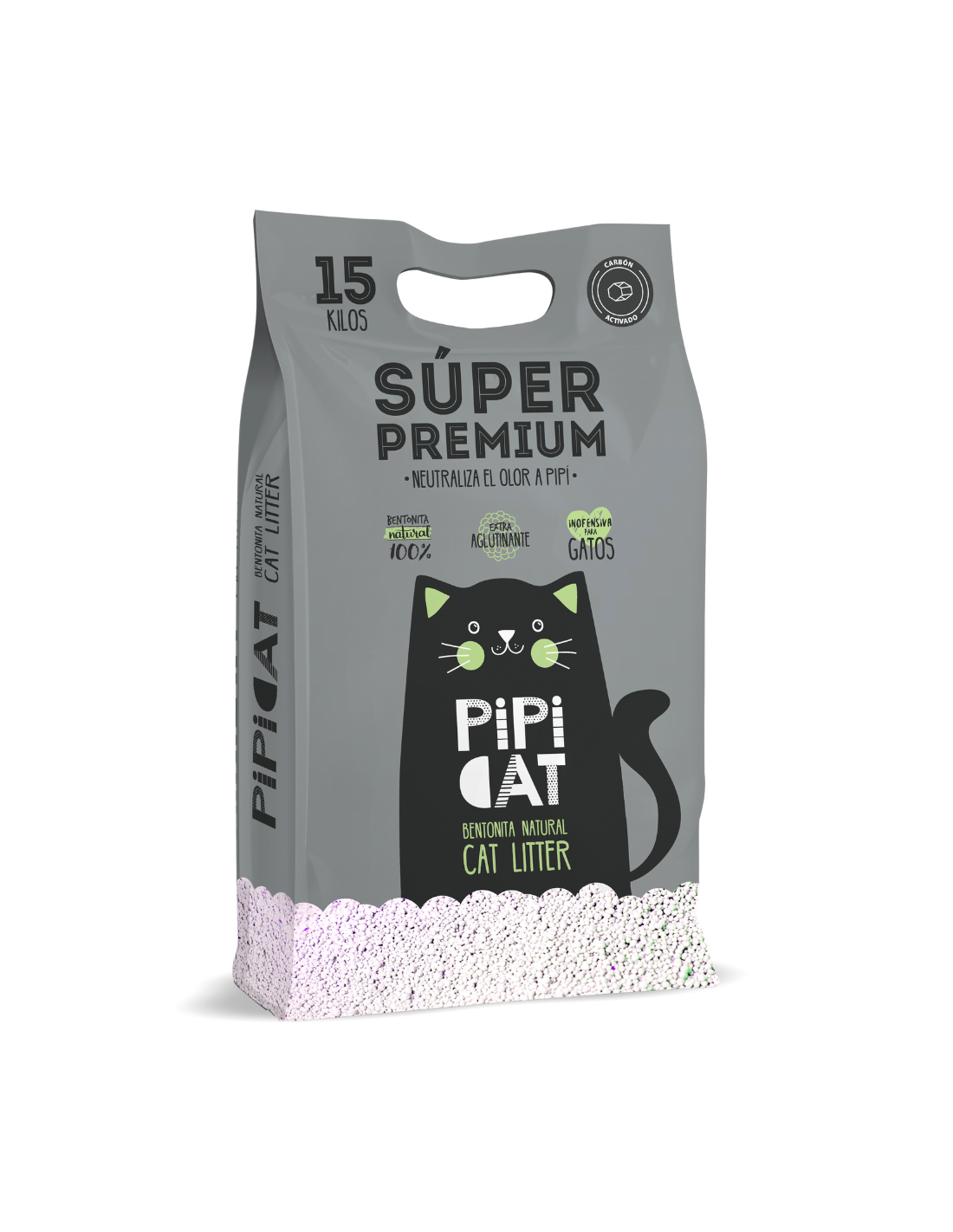 Arena Sanitaria Premium PIPI CAT Carbon Activado - Premium Arena higiénica para gatos from PipiCat - al mejor precio $21990! Compra ahora en Milo Pet Shop