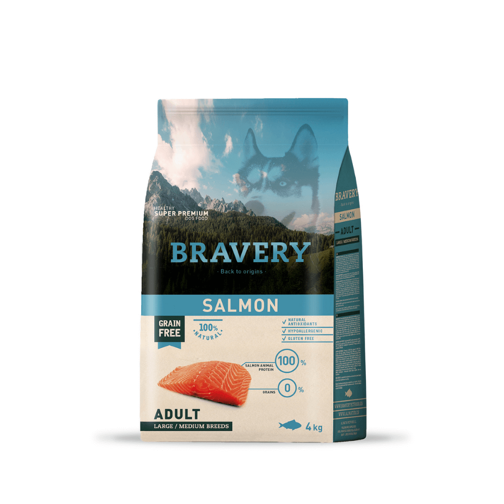 Bravery Adult Med/Gde Salmon - Premium Comida adulto from Bravery - al mejor precio $22990! Compra ahora en Milo Pet Shop