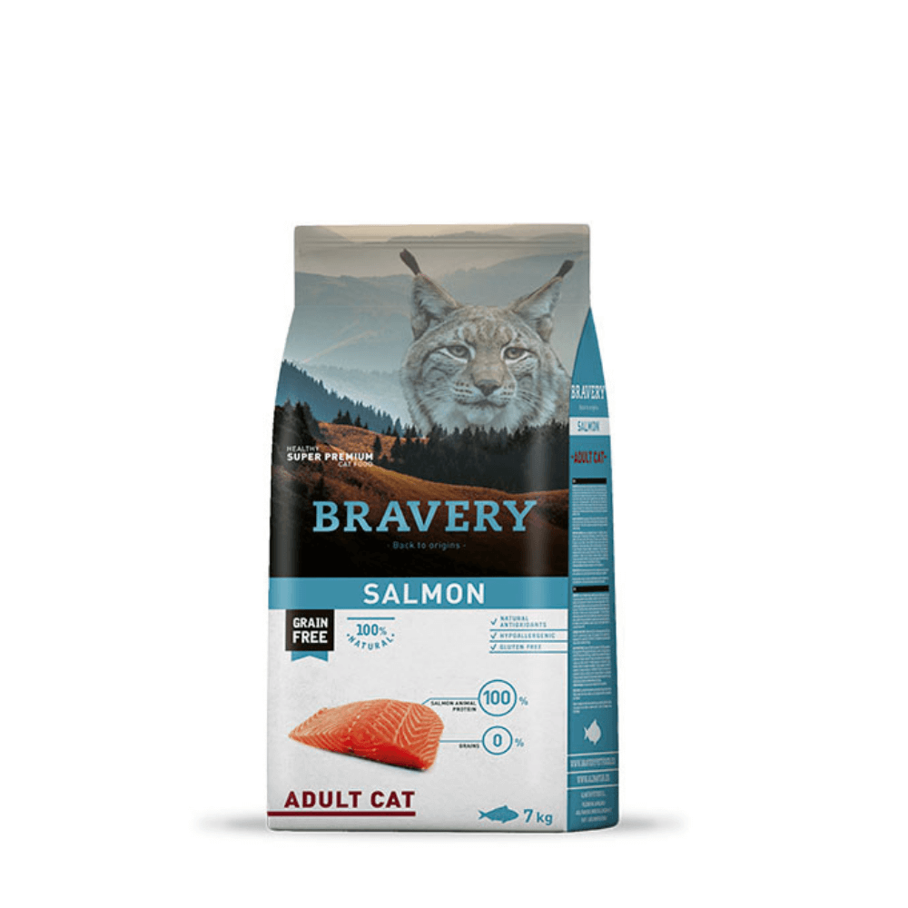 Bravery Salmon Adult Cat - Premium Comida adulto from Bravery - al mejor precio $13990! Compra ahora en Milo Pet Shop