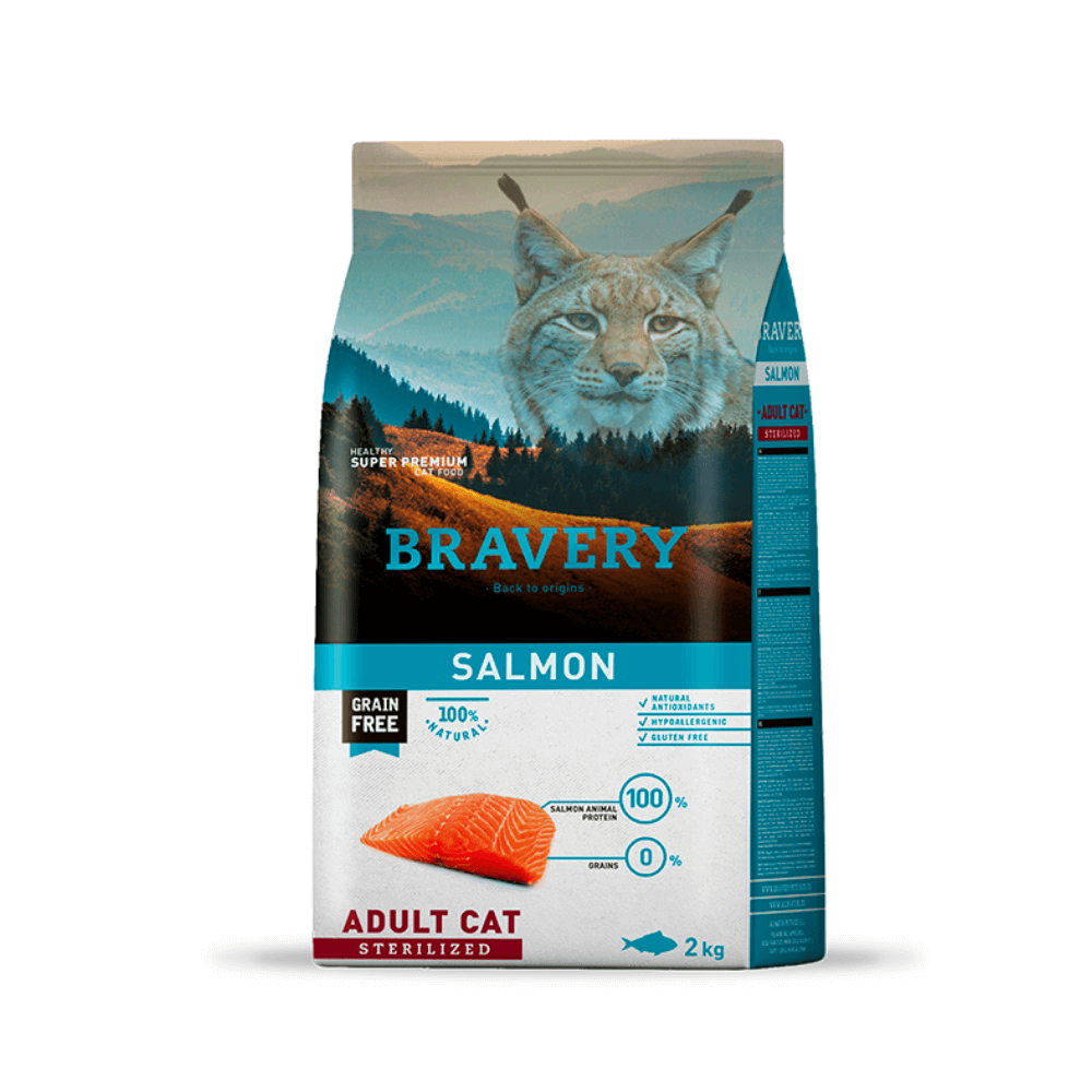 Bravery Salmon Adult Cat Sterilized - Premium Comida castrado from Bravery - al mejor precio $17990! Compra ahora en Milo Pet Shop