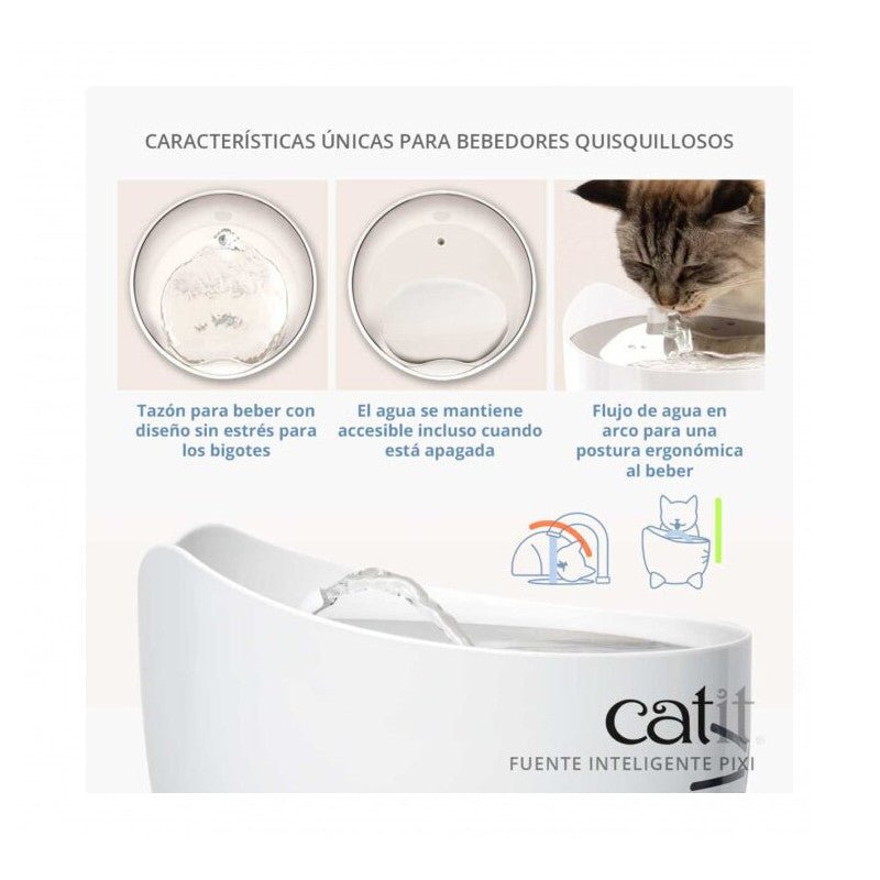 Cat It Fuente Bebedera Pixi Blanco - Premium Bebedero Gato from Cat It - al mejor precio $99900! Compra ahora en Milo Pet Shop