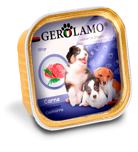 Gerolamo Pate Perro Cachorro Carne 300gr - Premium Comida Perro from Gerolamo - al mejor precio $1600! Compra ahora en Milo Pet Shop